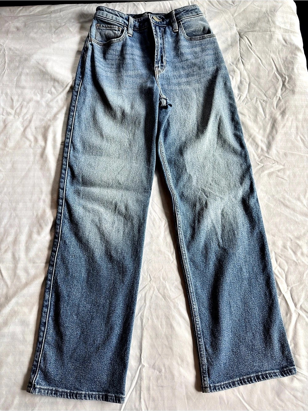 Hollister Ultra High-Rise Dad Jean Wide Leg Jeans Blue Waist 25